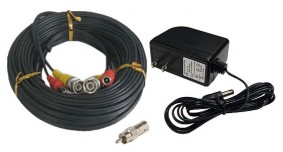 100ft Camera Pack - 100ft All-in-one Video Power Cable and 2 AMP Power Supply