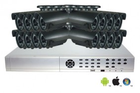 16 Camera Security System with 200ft Night Vision Cameras