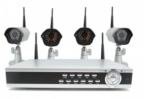 Wireless Camera System with 4 Cameras