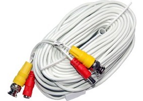 50ft Siamese Video Coax Cable - White