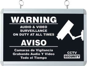 Warning Sign with flashing LED (not seen in picture)