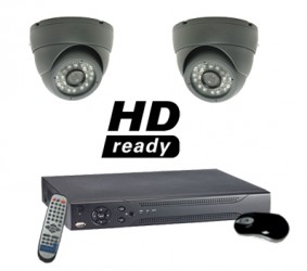 2 Camera CCTV System with Dome Cameras