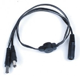 1 Female (Jack) to 2 Male (Plug) DC power splitter