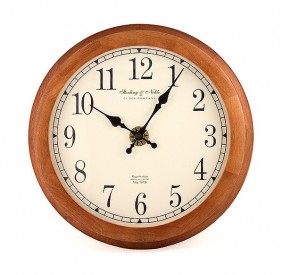 Wall Clock Black and White Wired