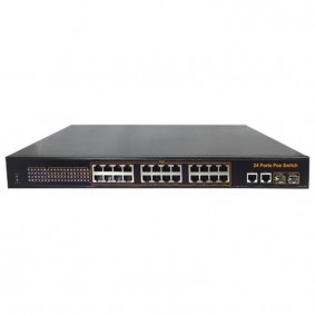 24 Channel POE switch with uplink