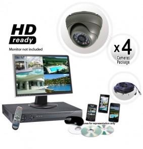 4 Dome Camera System with Grey Cameras