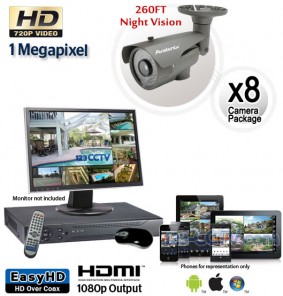 16 Camera HD System, Night Vision Security Cameras 260ft