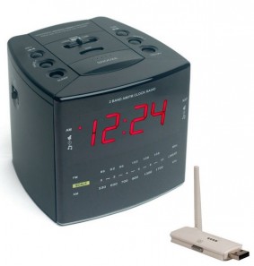 Covert Digital Cube Alarm Clock with USB Reciever with Remote View