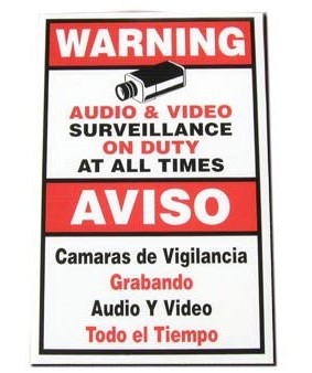 18" x 12" Warning Sign