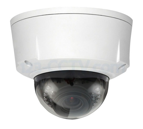 Outdoor 3 Megapixel IP Dome Camera, 2.712mm Lens, 66ft IR