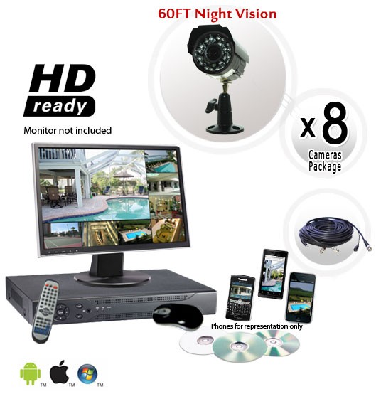 8 camera cctv best sale system