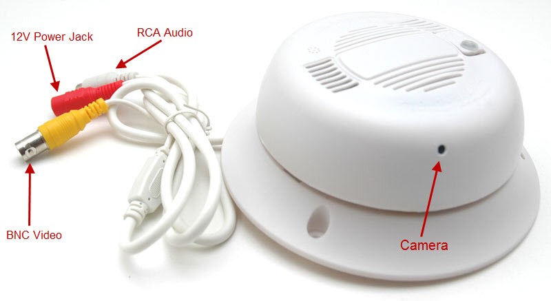 Hard wired deals smoke detector camera