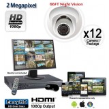 12 Camera 2 MP 1080p Dome Camera System