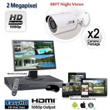 2 Camera 2MP 1080p Outdoor Bullet Camera System