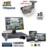 16 Camera HD System, Night Vision Security Cameras 260ft