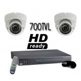 700 TVL High Resolution Vandal Proof 2  Camera System