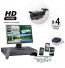 4 Camera Surveillance System with 700 TVL 200ft IR Cameras