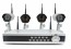 Wireless Camera System with 4 Cameras