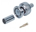 BNC crimp connector for coax RG59 cable