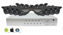 8 Camera Security System with 600TVL Cameras 130ft Night Vision