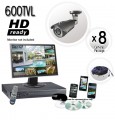 8 Channel Surveillance System, 600TVL 130FT IR