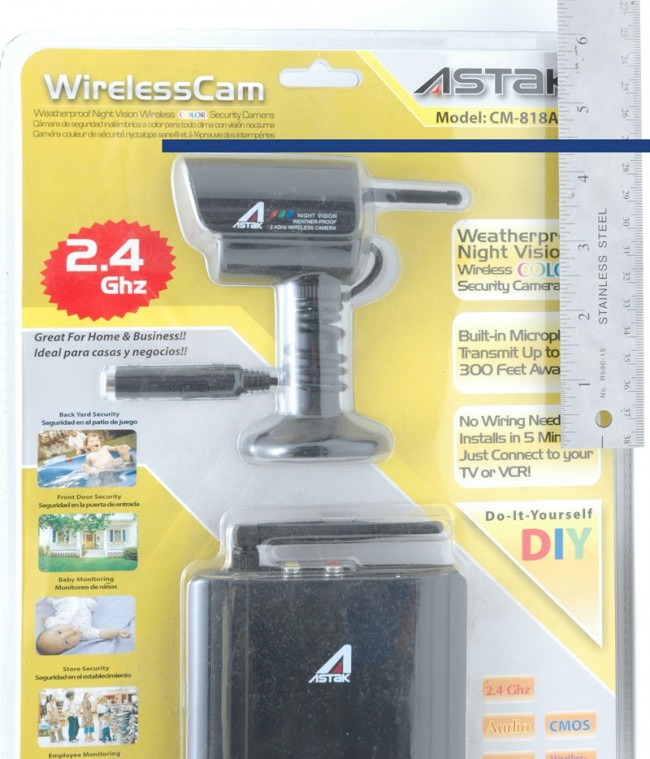 2.4GHz Wireless Mini Bullet Camera with Microphone